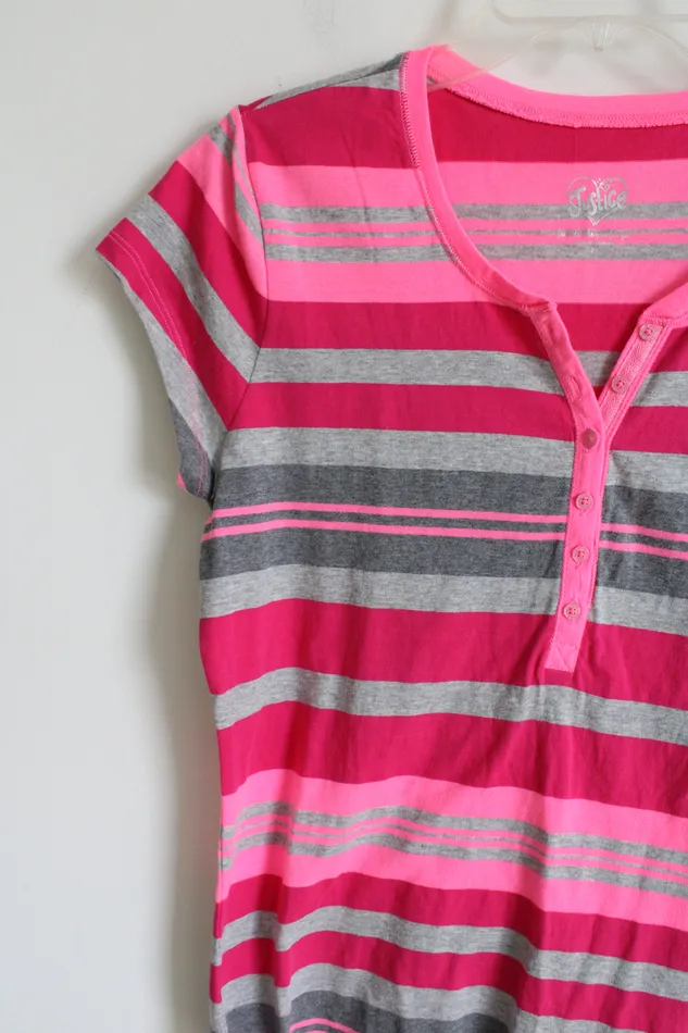 Earrings Justice Justice Pink Striped Tee 20