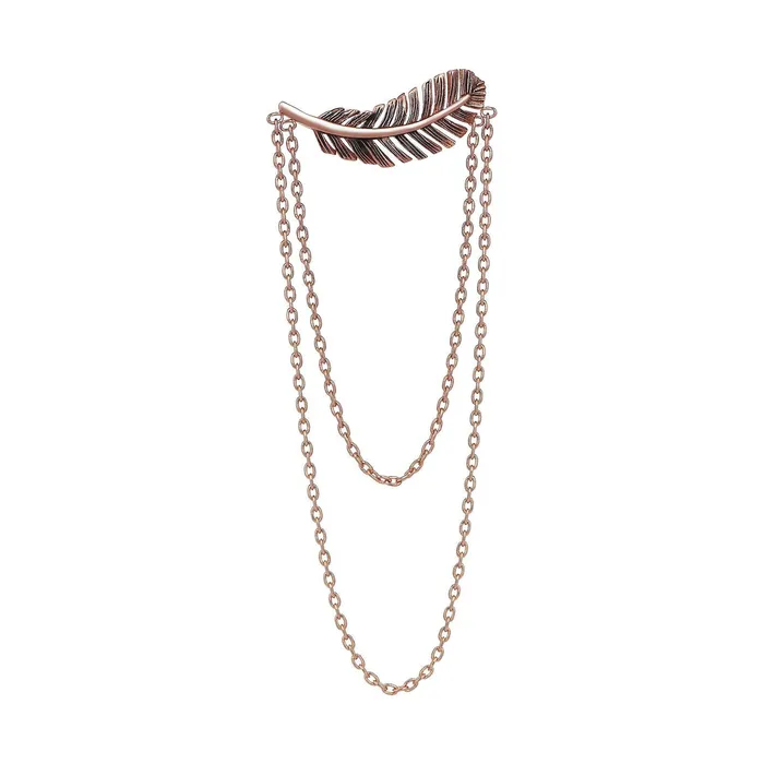 Earrings Kismet by Milka Feather Chain Earring