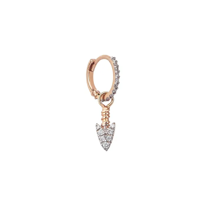 Earrings Kismet by Milka Mini Arrowhead Hoop Earring