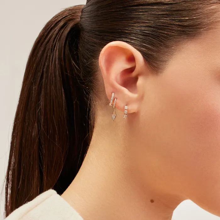 Earrings Kismet by Milka Mini Arrowhead Hoop Earring