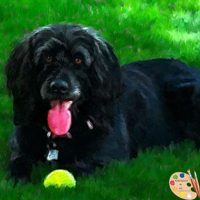 Earrings Labradoodle Dog Portrait Portraits by NC