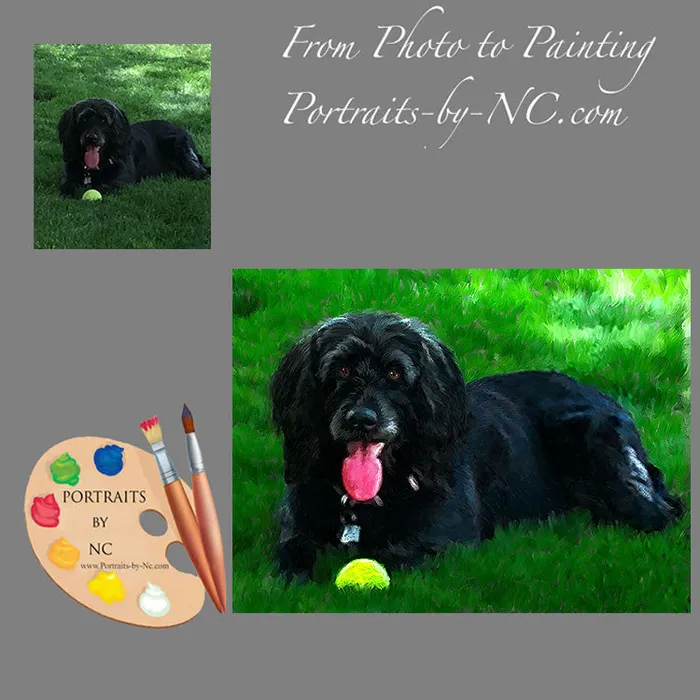 Earrings Labradoodle Dog Portrait Portraits by NC