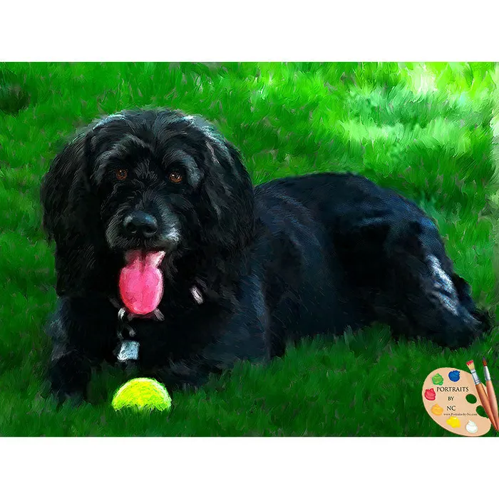 Earrings Labradoodle Dog Portrait Portraits by NC