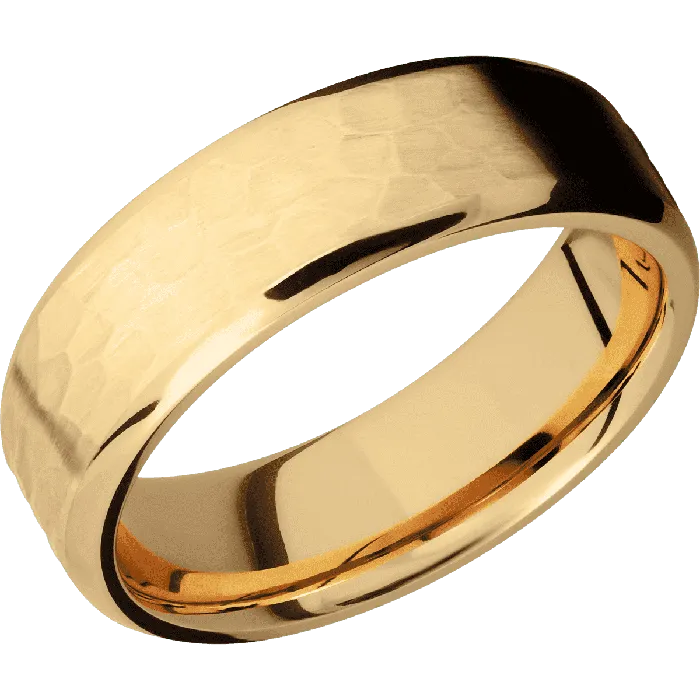 Earrings Lashbrook 14K Yellow Gold Hammer Polish Finish