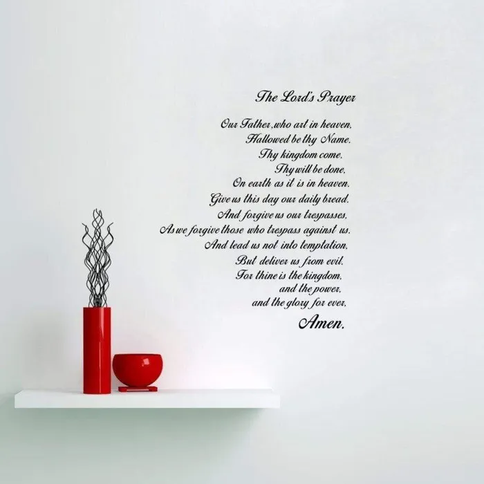 Earrings Lords Guidance Bible Verse Wall Artbr Lords Prayer Decal