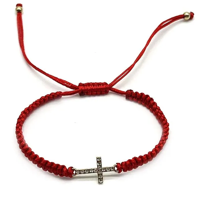 Earrings Lords Guidance Bulk Set of 12 Christian Cross Rope Bracelets
