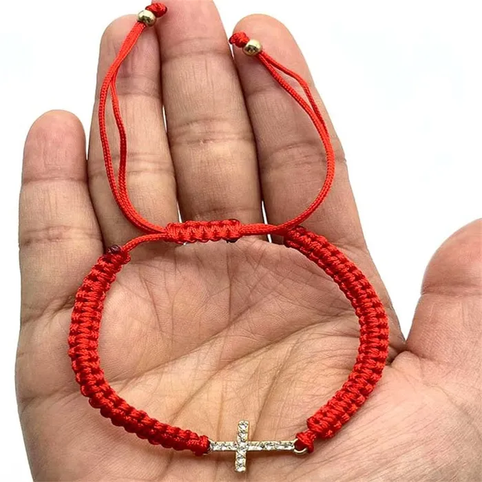 Earrings Lords Guidance Bulk Set of 12 Christian Cross Rope Bracelets
