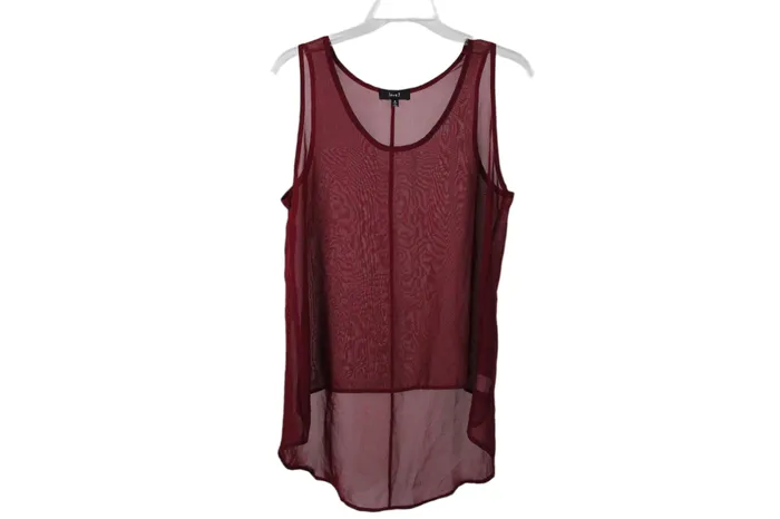 Earrings Love J Love J Maroon Chiffon Tank M
