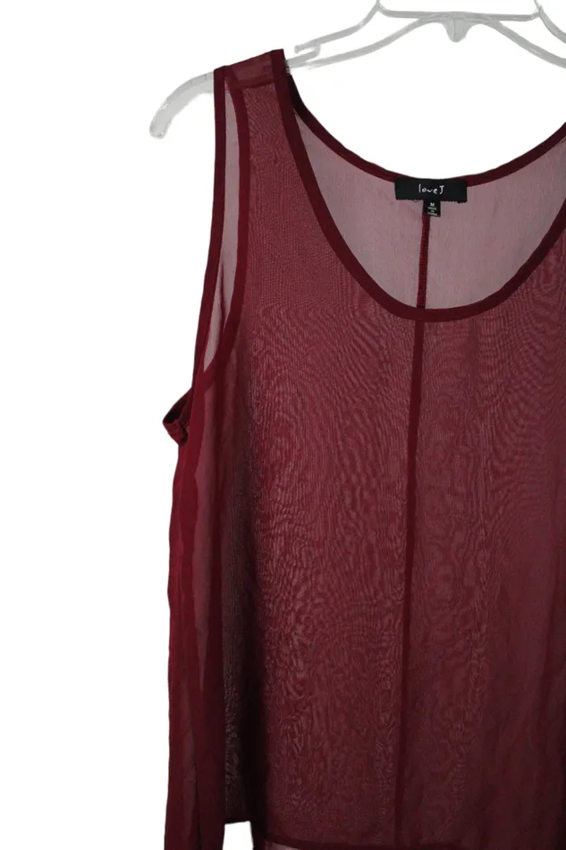 Earrings Love J Love J Maroon Chiffon Tank M