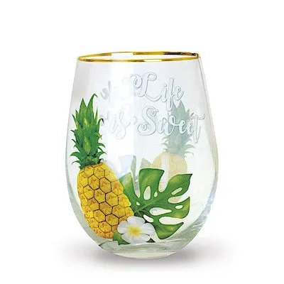 Earrings MADDENCORP Stemless Glass LIfe is Sweet