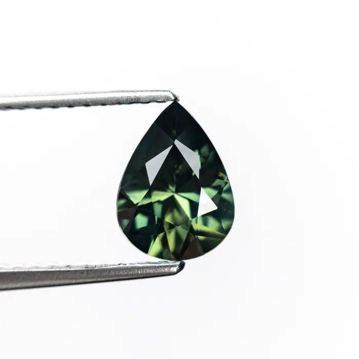 Earrings Misfit Gems GreenTeal Brilliant Sapphire 114ct Pear