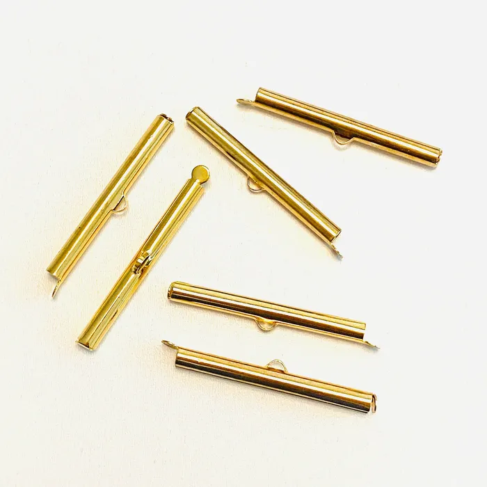 Earrings Miyuki Slide End Tubes 40mm Gold Plated 6 Tubes in a pack Peppy Beads Earrings Miyuki Slide End Tubes 40mm Gold Plated 6 Tubes in a pack Peppy Beads