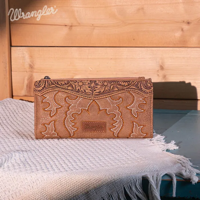 Earrings MONTANA WEST Wrangler Embroidered BiFold Wallet Khaki
