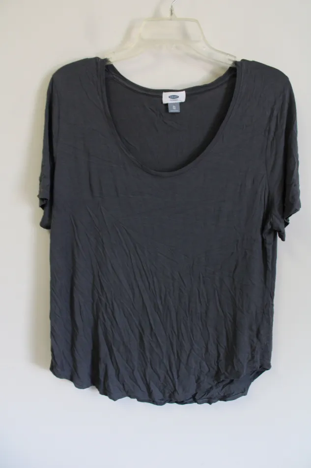 Earrings Old Navy Old Navy Dark Gray Rayon Tee XL