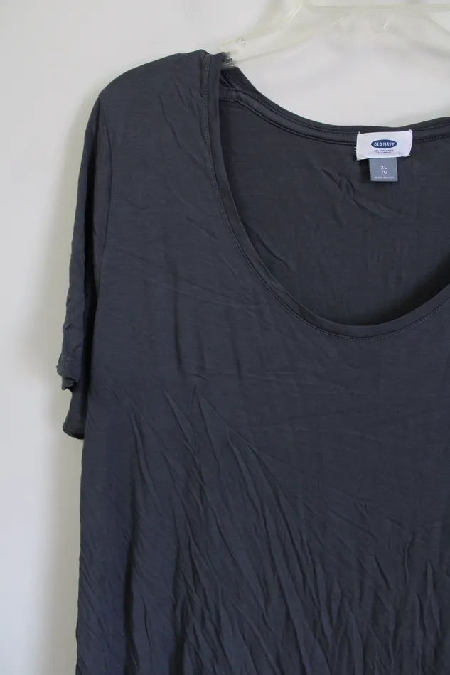 Earrings Old Navy Old Navy Dark Gray Rayon Tee XL