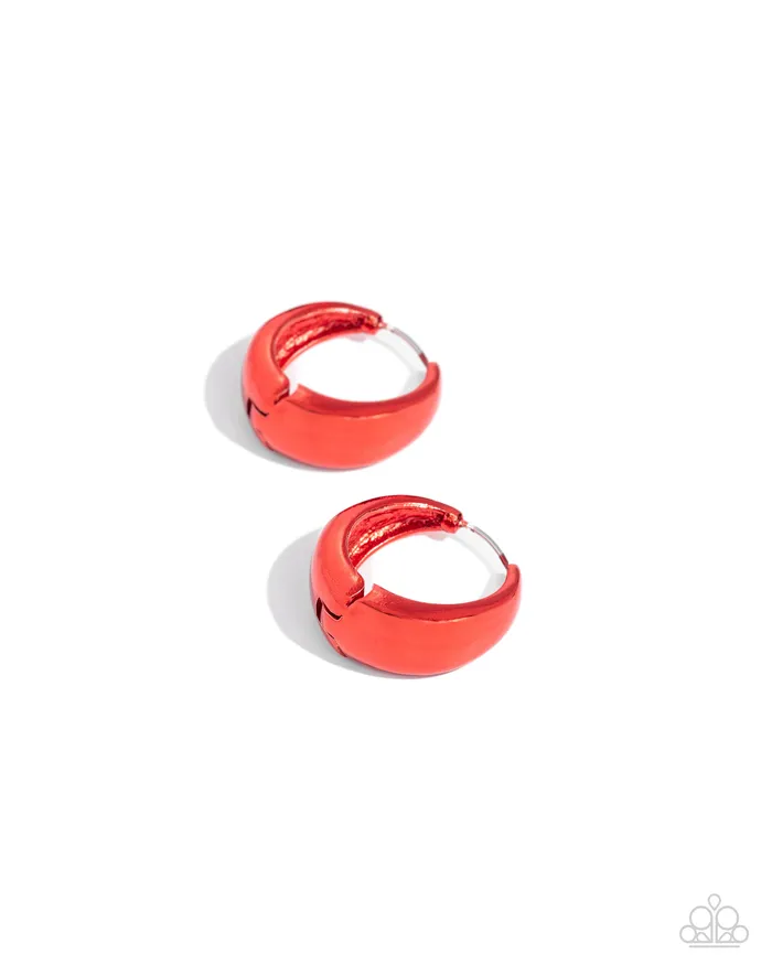 Earrings Paparazzi Accessories Colorful Curiosity Red