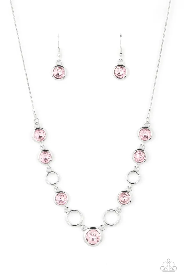 Earrings Paparazzi Accessories Elegantly Elite Pink