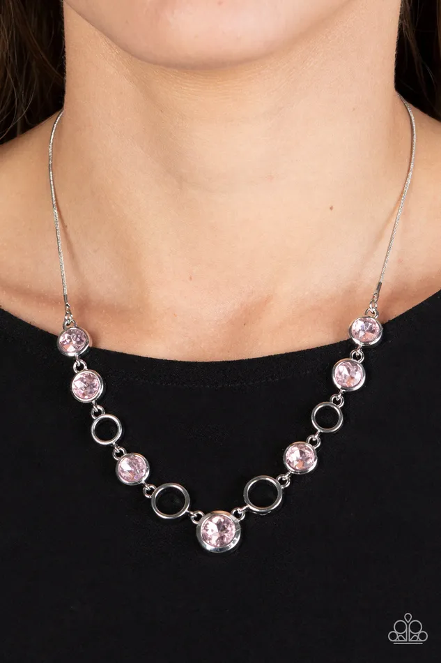 Earrings Paparazzi Accessories Elegantly Elite Pink