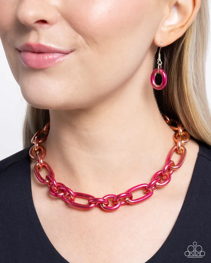Earrings Paparazzi Accessories Nuanced Nightlife Pink