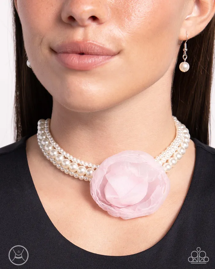 Earrings Paparazzi Accessories Radiant Rosette Pink