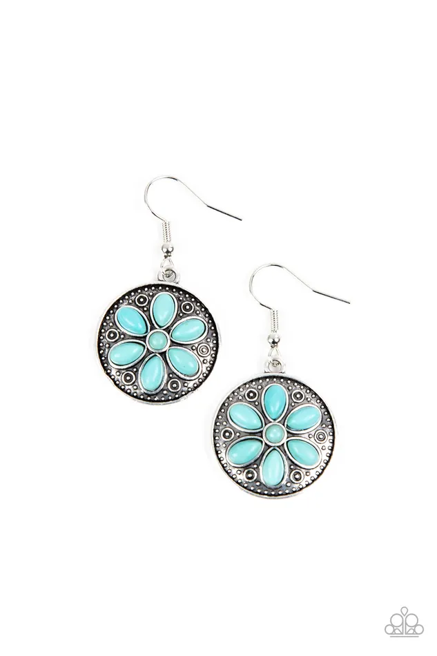 Earrings Paparazzi Accessories Saguaro Spring Blue