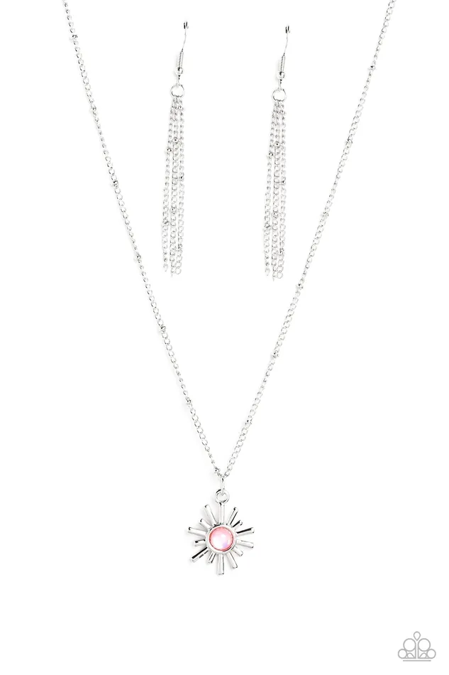 Earrings Paparazzi Accessories Soak up the Sun Pink