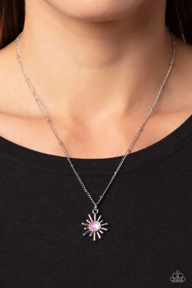 Earrings Paparazzi Accessories Soak up the Sun Pink