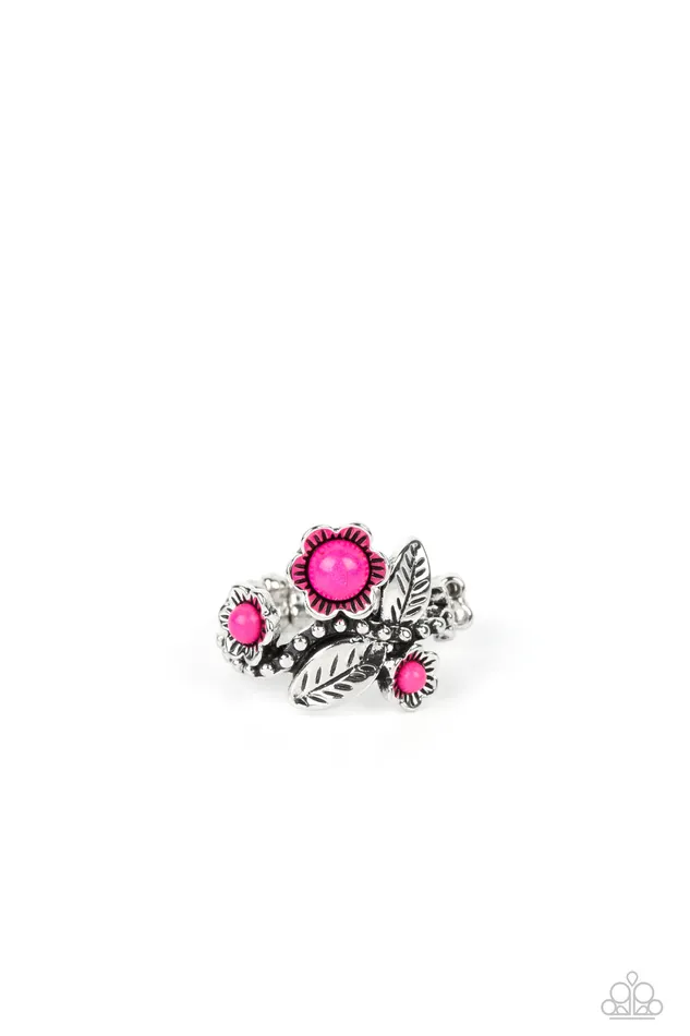 Earrings Paparazzi Accessories Wonderland Wildflower Pink