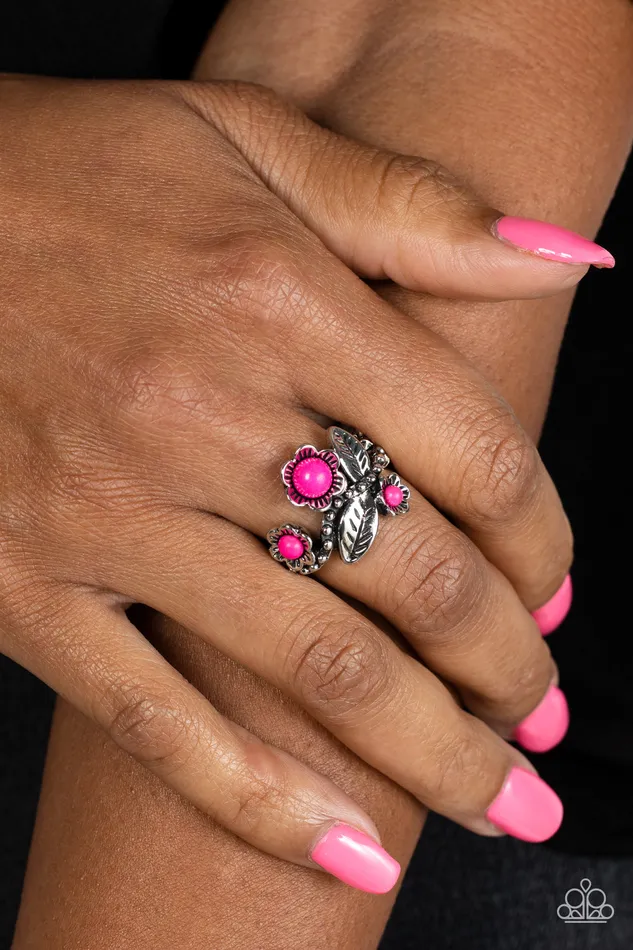 Earrings Paparazzi Accessories Wonderland Wildflower Pink