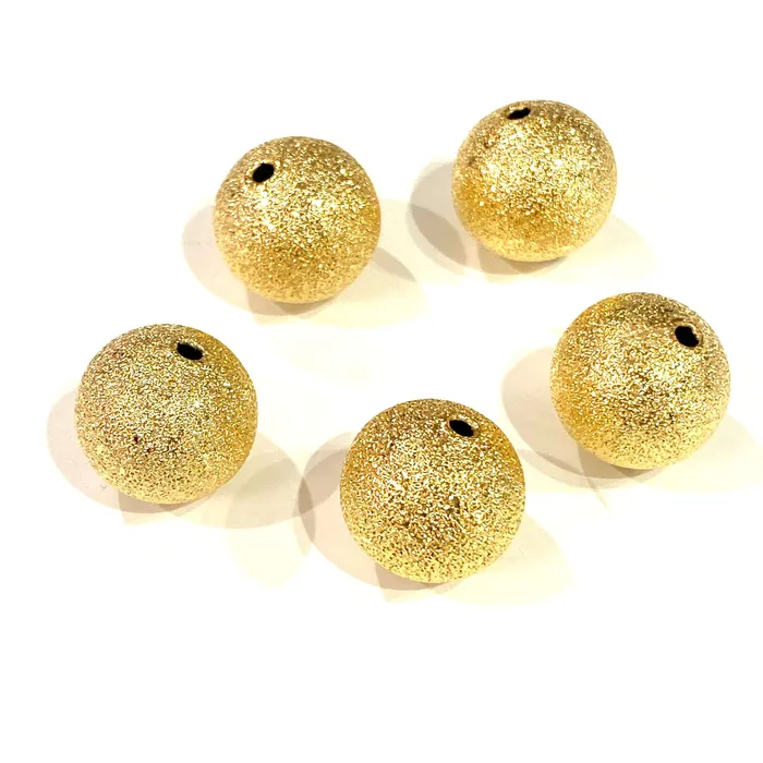 Earrings Peppy Beads 24Kt Matte Gold Plated 13mm Brass Spacer Balls 5 pcs in a Pack Earrings Peppy Beads 24Kt Matte Gold Plated 13mm Brass Spacer Balls 5 pcs in a Pack