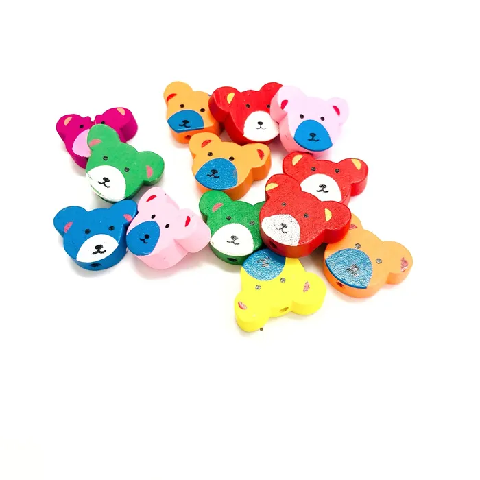 Earrings Peppy Beads Bear Shaped Wooden Beads Wooden Bear Beads Assorted 10 pcs in a pack Earrings Peppy Beads Bear Shaped Wooden Beads Wooden Bear Beads Assorted 10 pcs in a pack