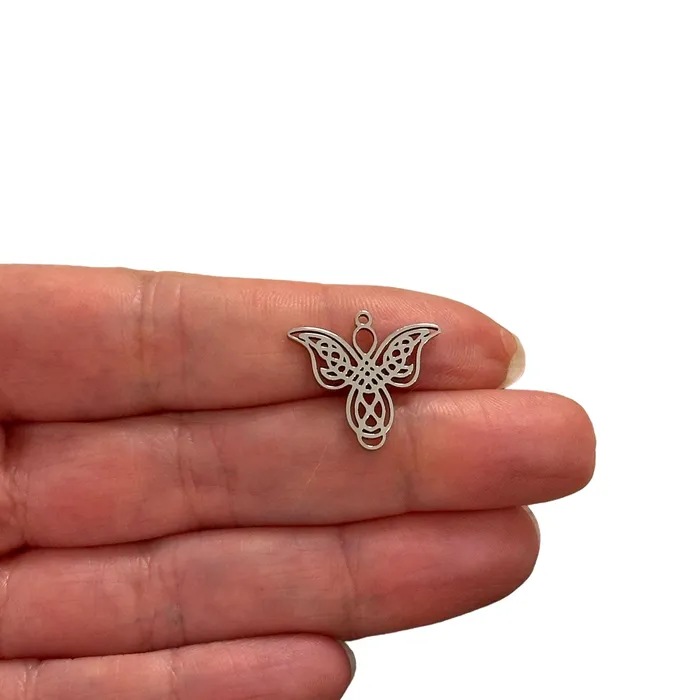 Earrings Peppy Beads Stainless Steel Angel Charm