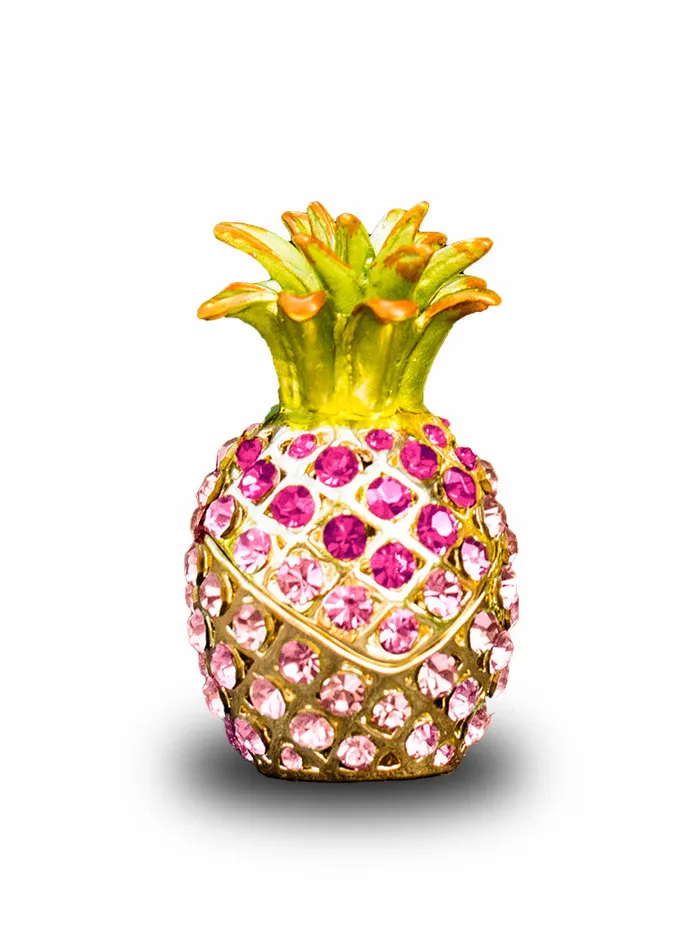 Earrings Pink Swarovski Pineapple Box 2 ANUENUECREATION