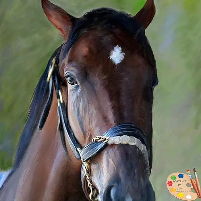 Earrings Portraits by NC Horse Portraits Wicked Strong