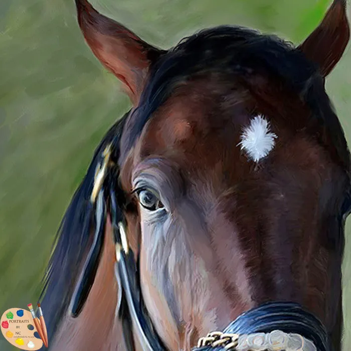 Earrings Portraits by NC Horse Portraits Wicked Strong