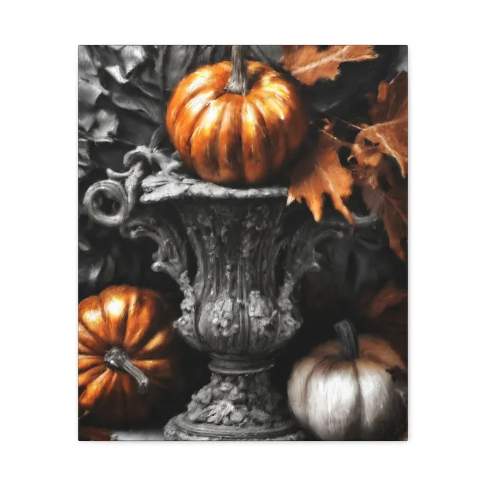 Earrings Printify Pumpkins Stretched Canvas Wall Art