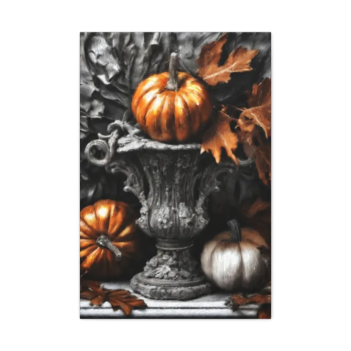 Earrings Printify Pumpkins Stretched Canvas Wall Art