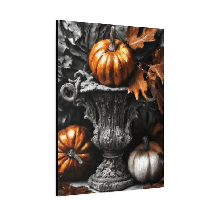 Earrings Printify Pumpkins Stretched Canvas Wall Art