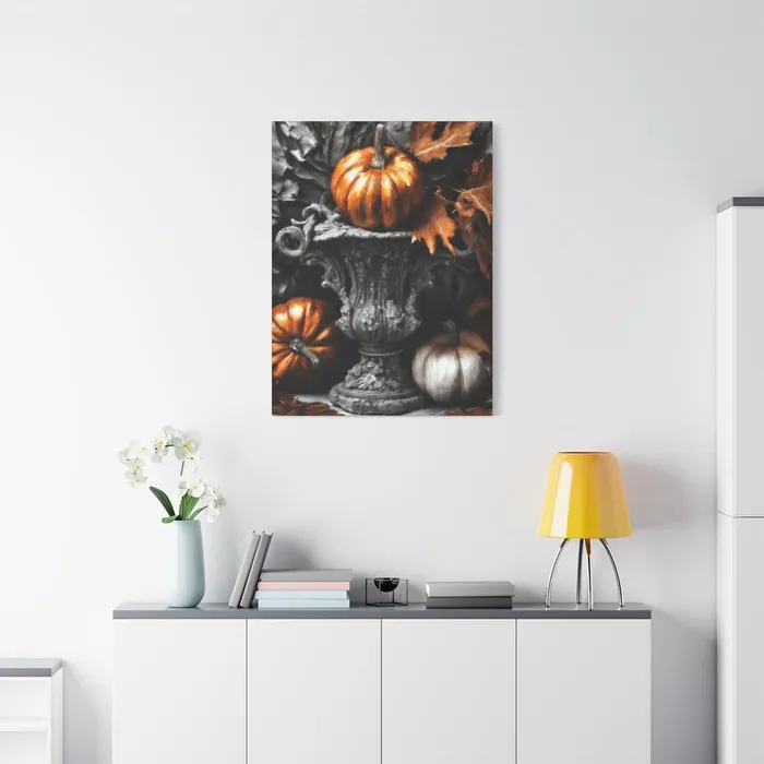 Earrings Printify Pumpkins Stretched Canvas Wall Art