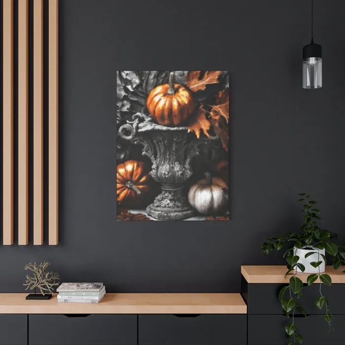 Earrings Printify Pumpkins Stretched Canvas Wall Art