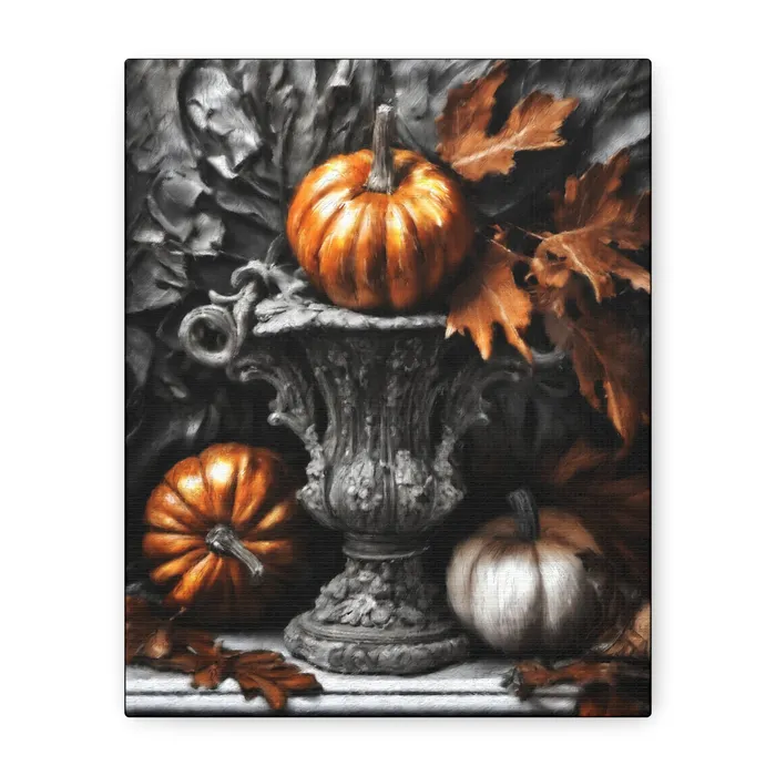 Earrings Printify Pumpkins Stretched Canvas Wall Art