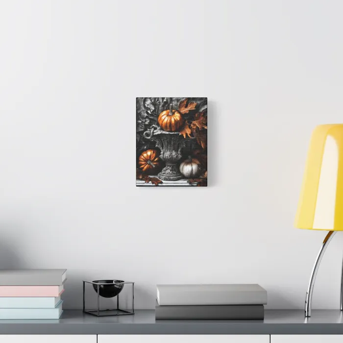 Earrings Printify Pumpkins Stretched Canvas Wall Art