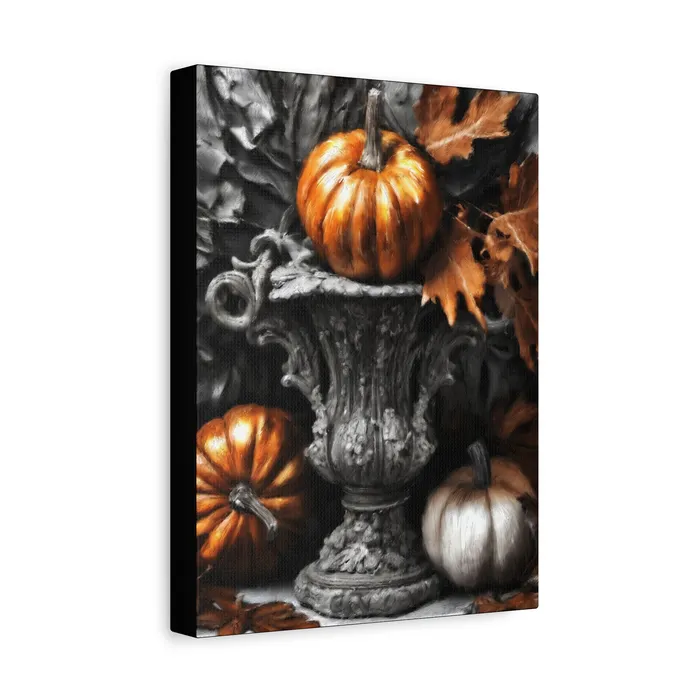 Earrings Printify Pumpkins Stretched Canvas Wall Art