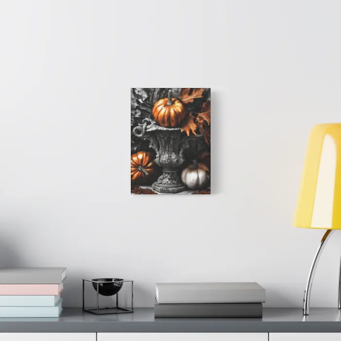 Earrings Printify Pumpkins Stretched Canvas Wall Art