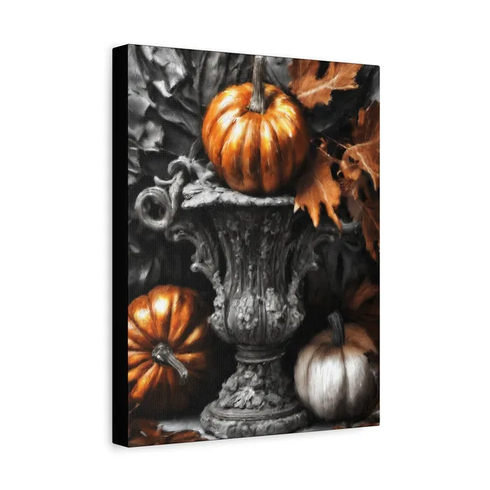 Earrings Printify Pumpkins Stretched Canvas Wall Art