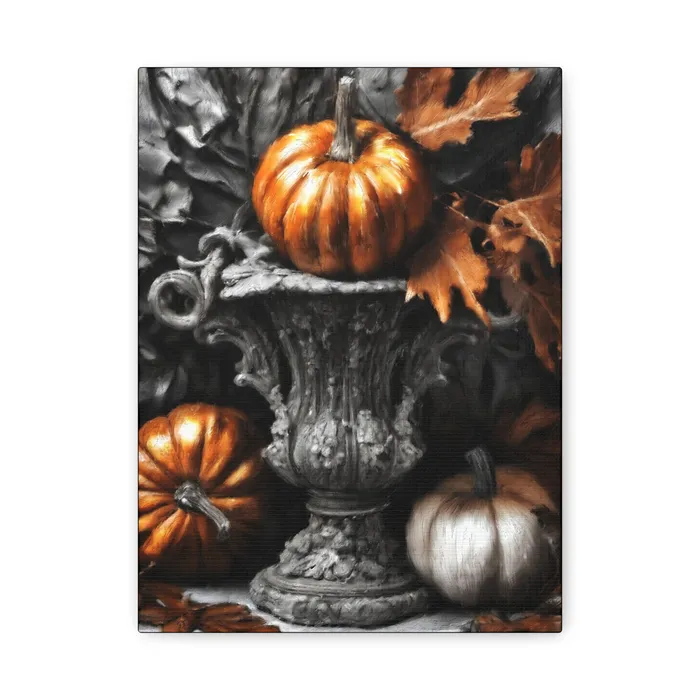 Earrings Printify Pumpkins Stretched Canvas Wall Art