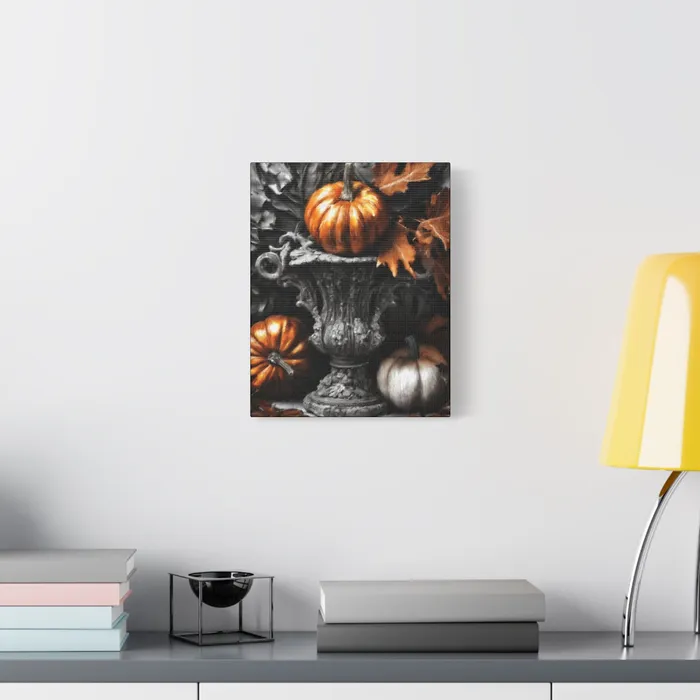 Earrings Printify Pumpkins Stretched Canvas Wall Art