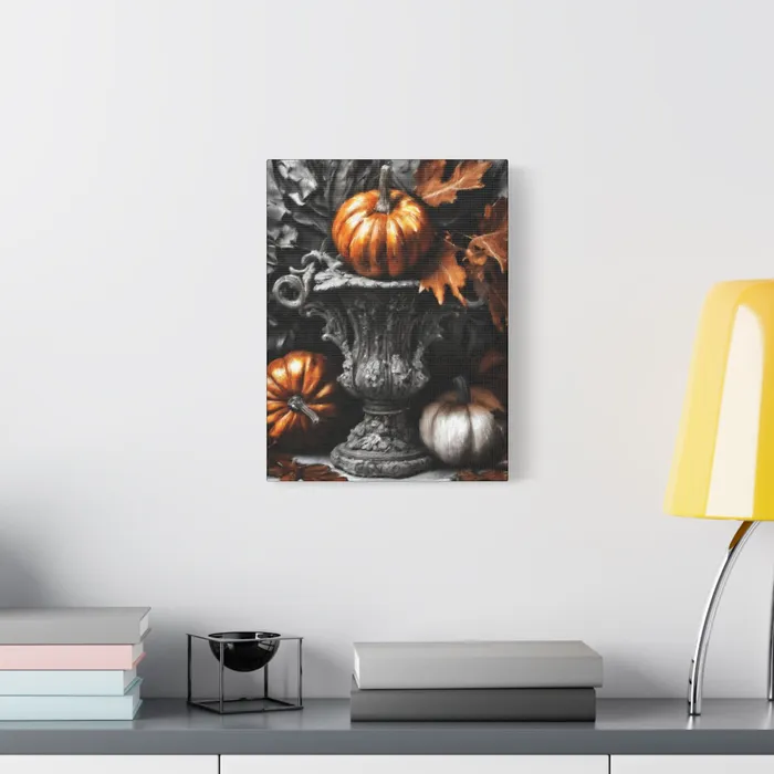 Earrings Printify Pumpkins Stretched Canvas Wall Art