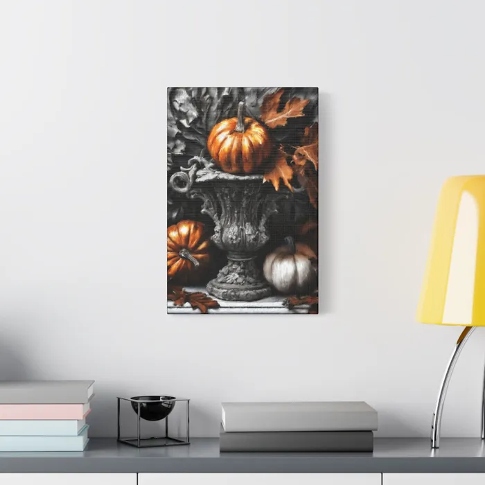 Earrings Printify Pumpkins Stretched Canvas Wall Art