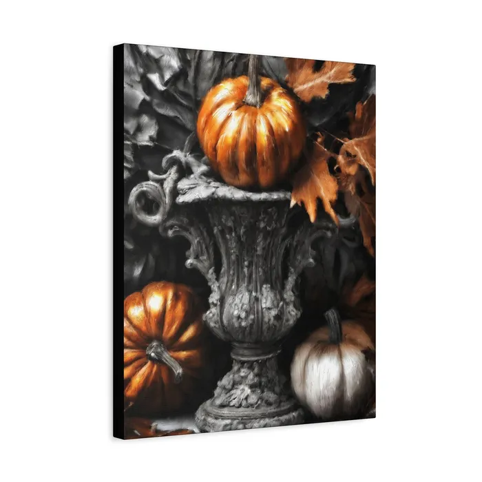 Earrings Printify Pumpkins Stretched Canvas Wall Art